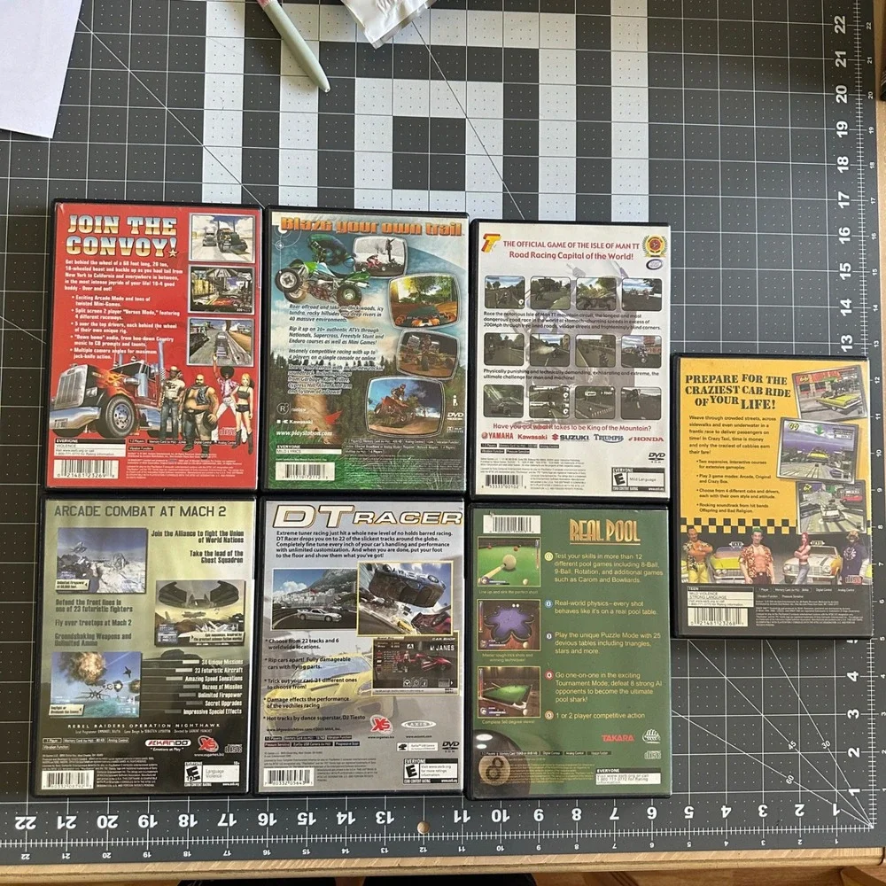 PlayStation 2 Racing Game Lot of 7 Crazy Taxi 18 Wheeler ATV Offroad PS2 Bundle
